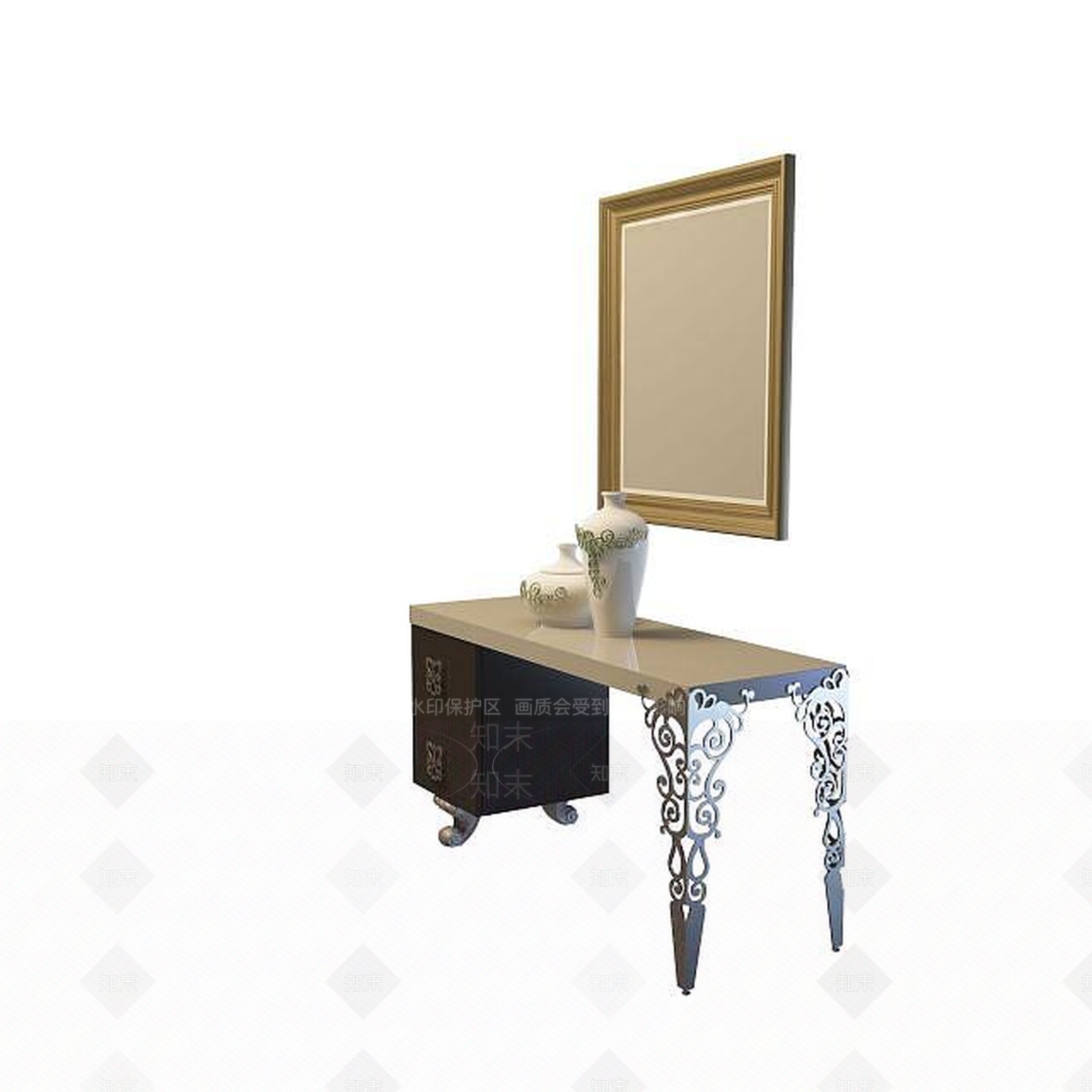 现代书桌3D模型下载【ID:1199349723】