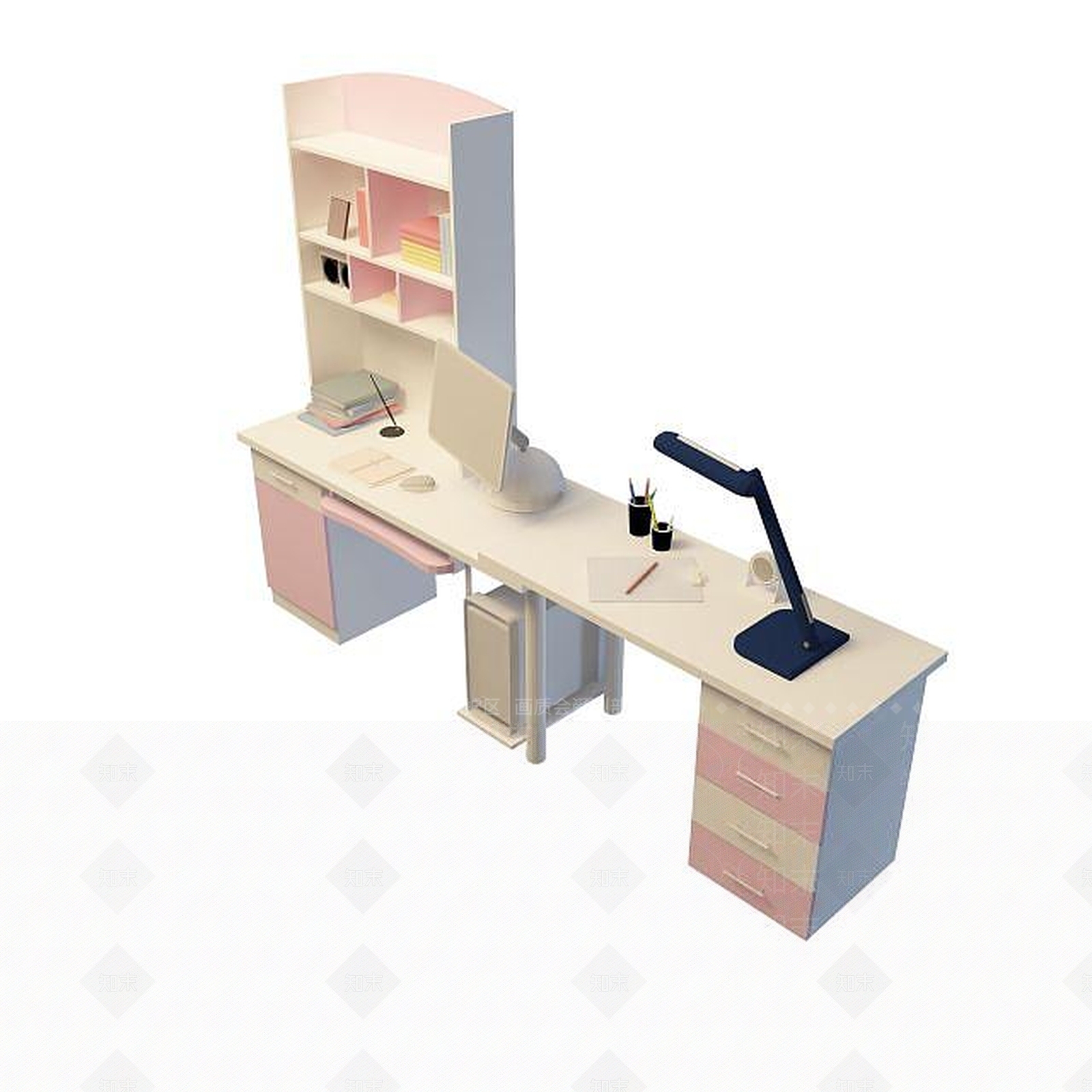 现代书桌3D模型下载【ID:1199353360】