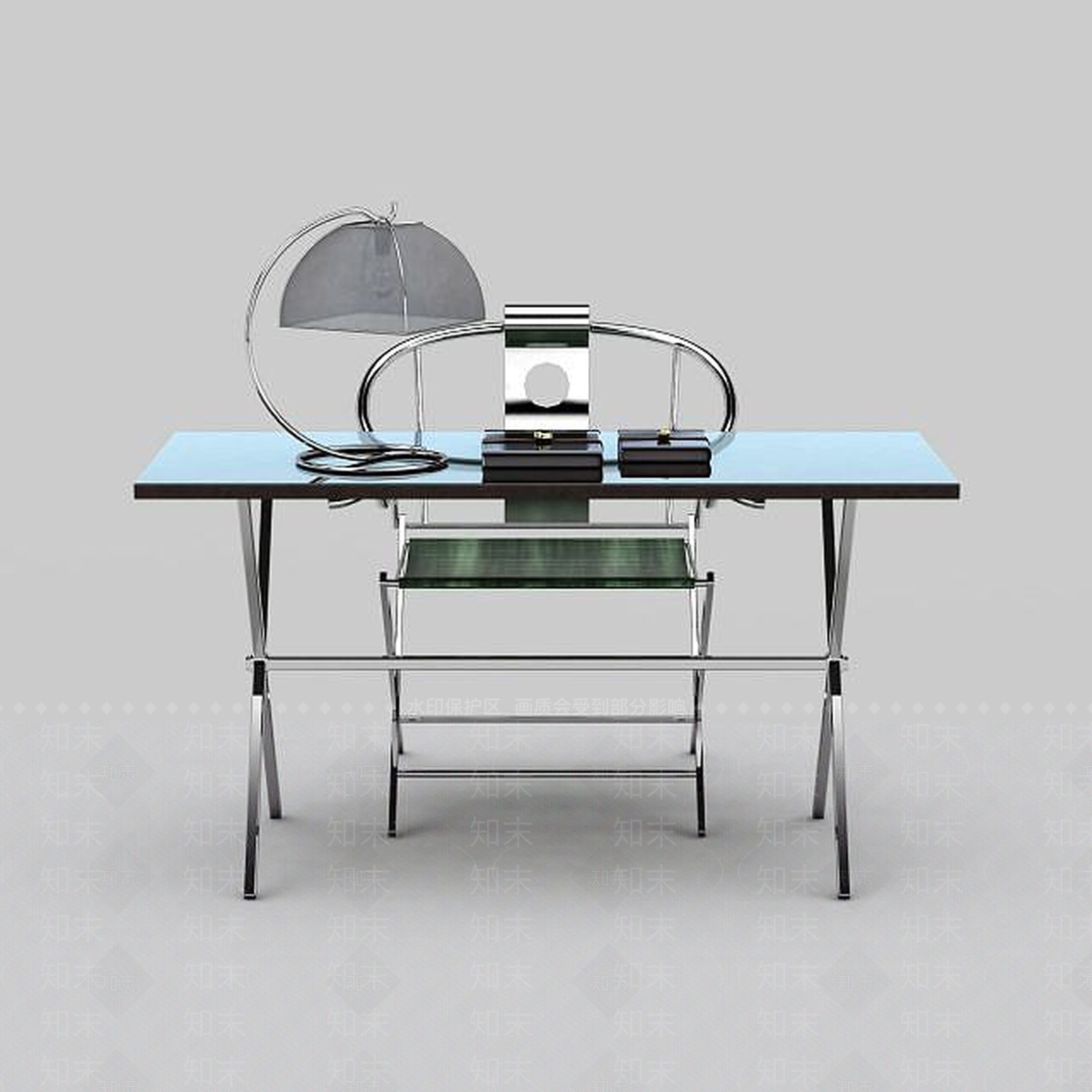 现代书桌椅3D模型下载【ID:1192259598】
