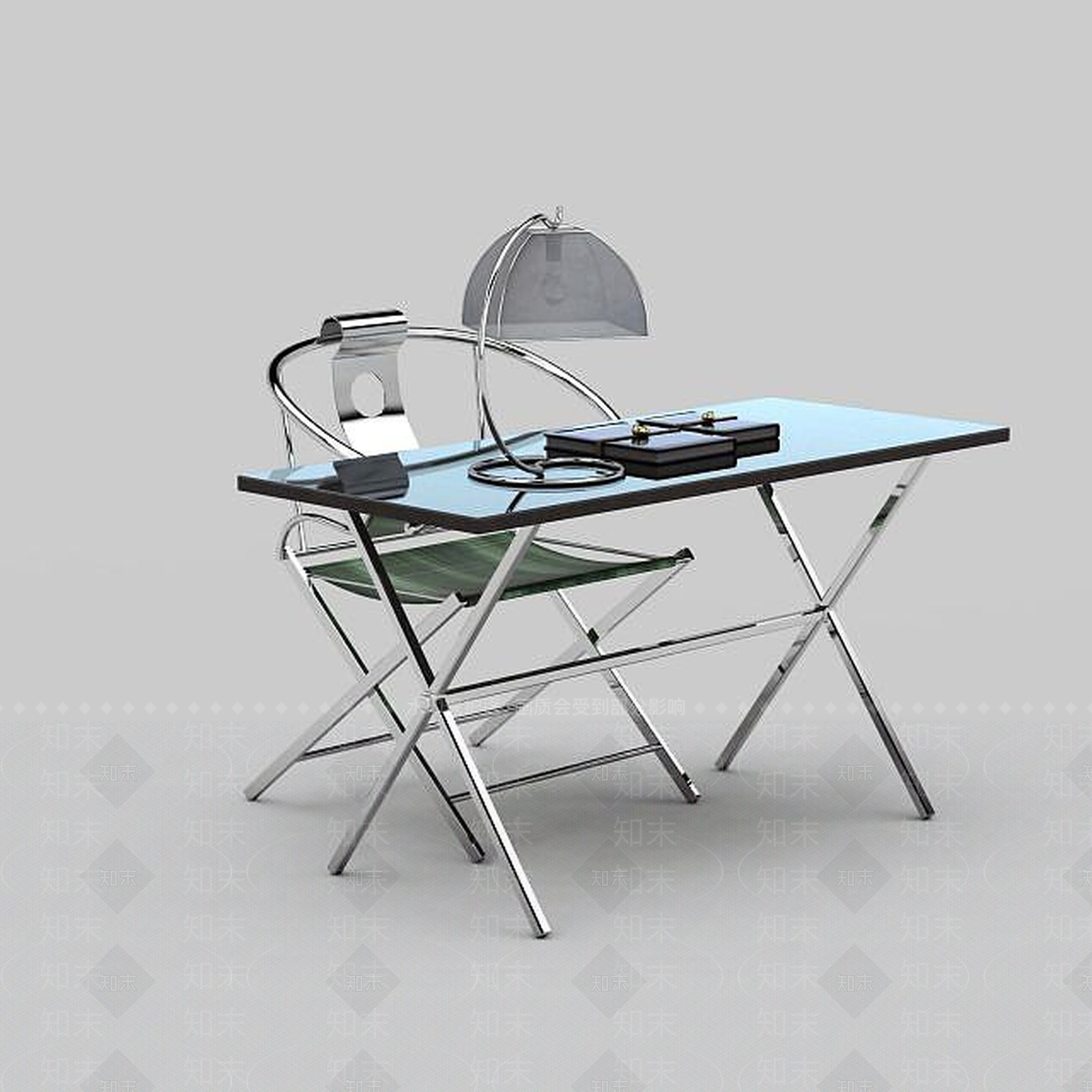 现代书桌椅3D模型下载【ID:1192259598】