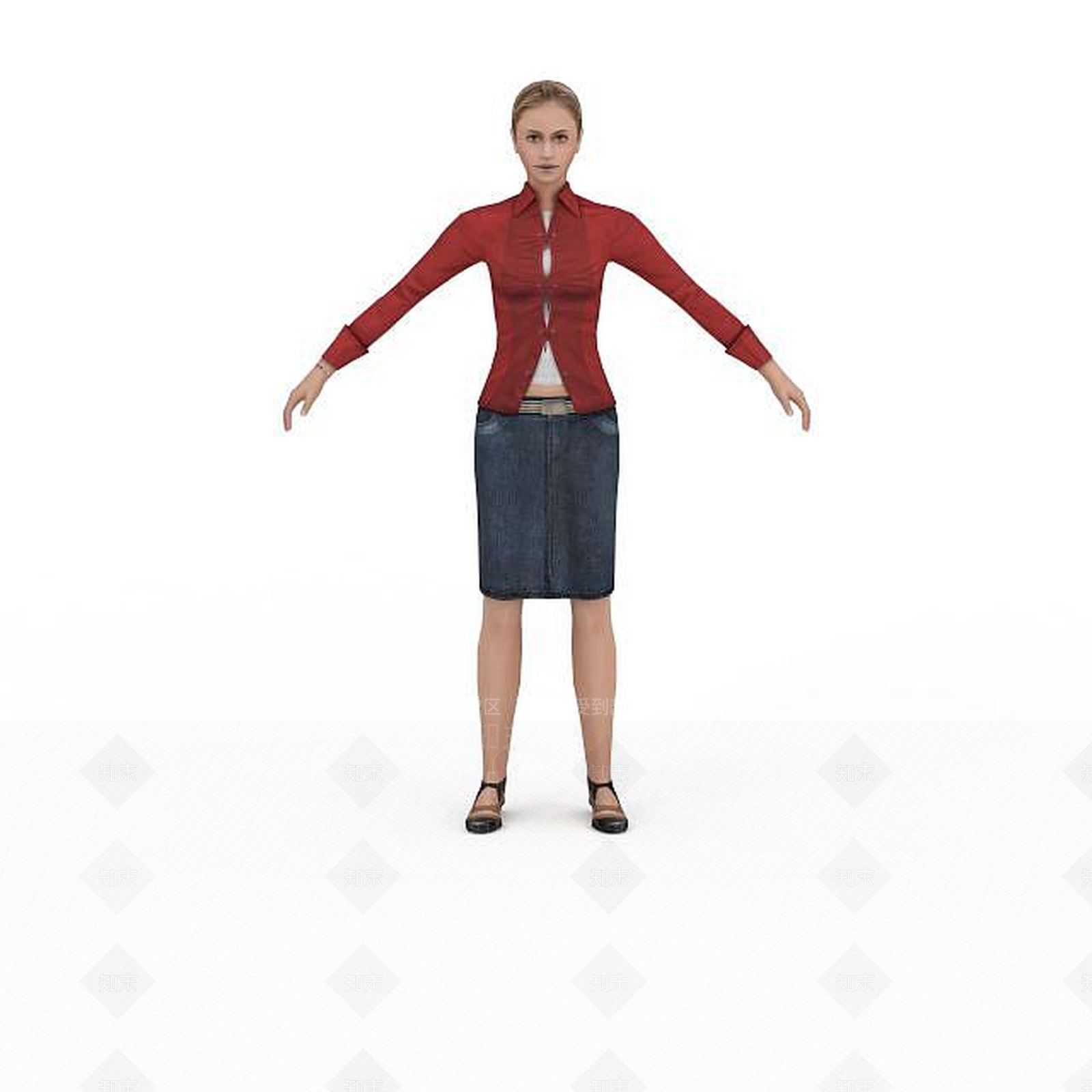 现代虚拟人物3D模型下载【ID:1199322582】
