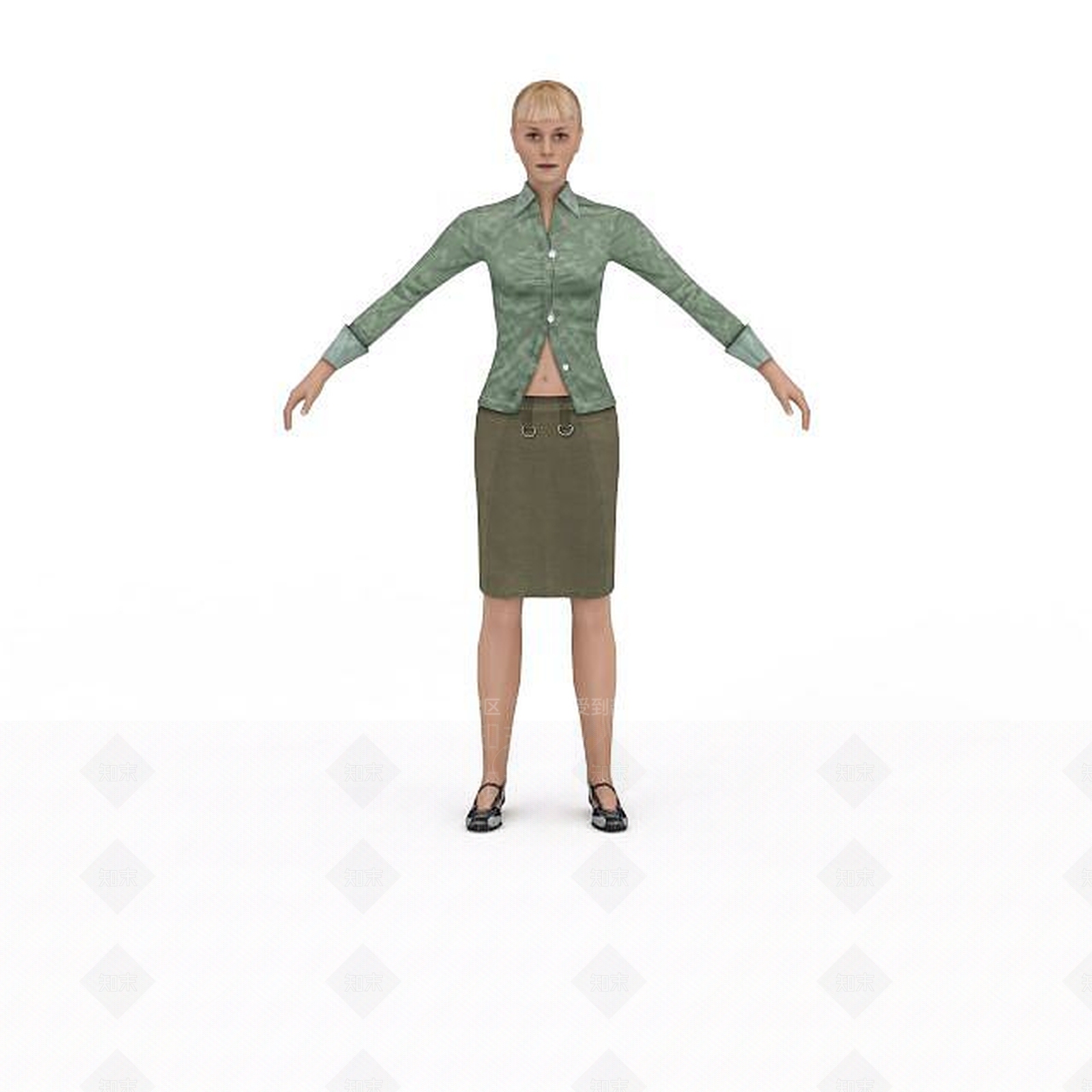 现代虚拟人物3D模型下载【ID:1199329076】