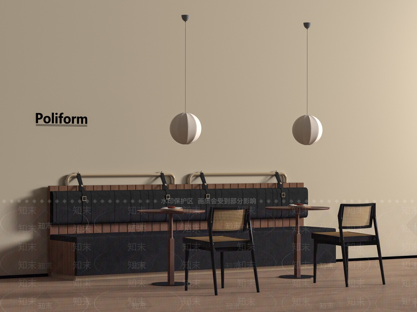 现代卡座沙发3D模型下载【ID:1192262196】