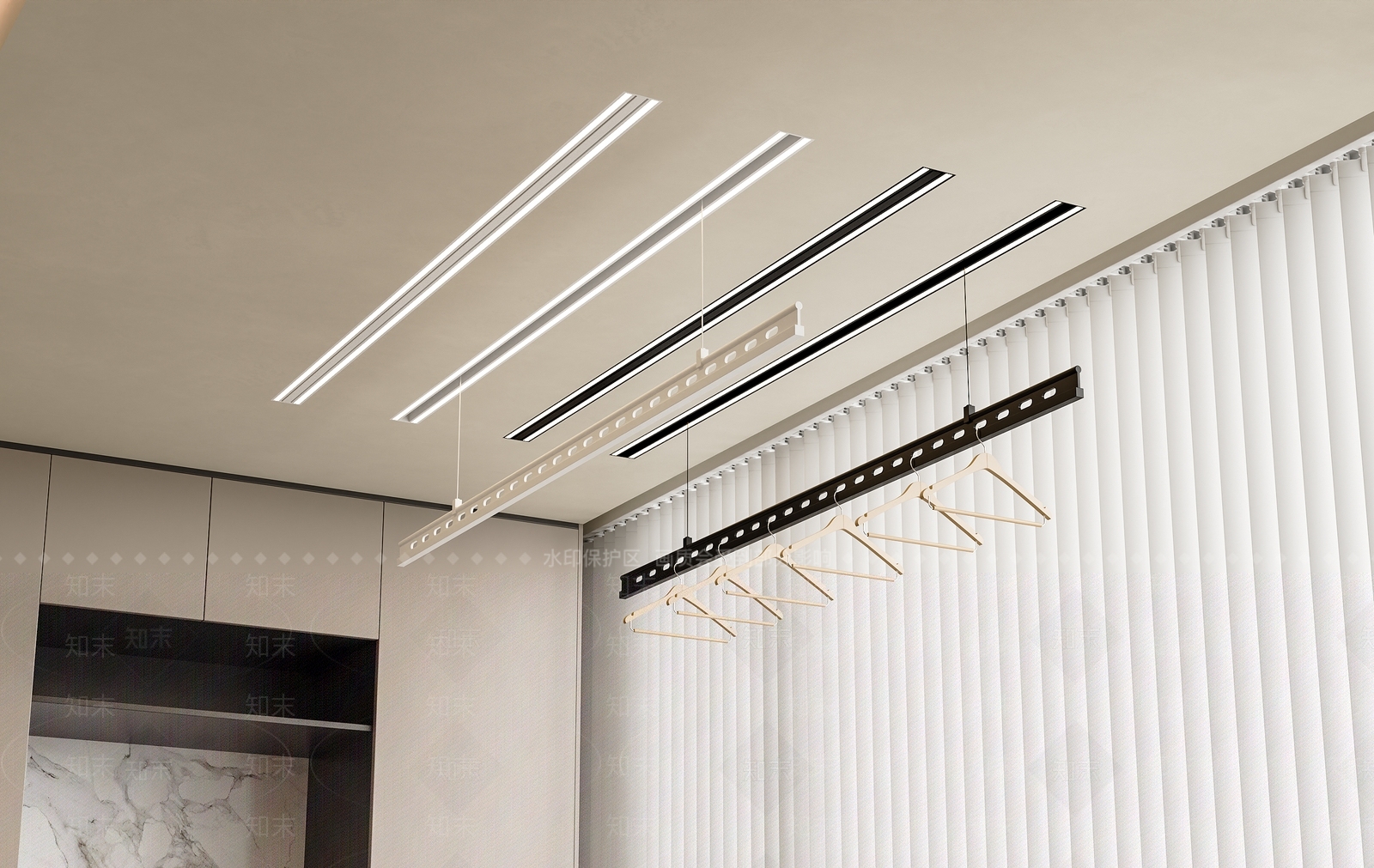 晾衣架3D模型下载【ID:1192263047】