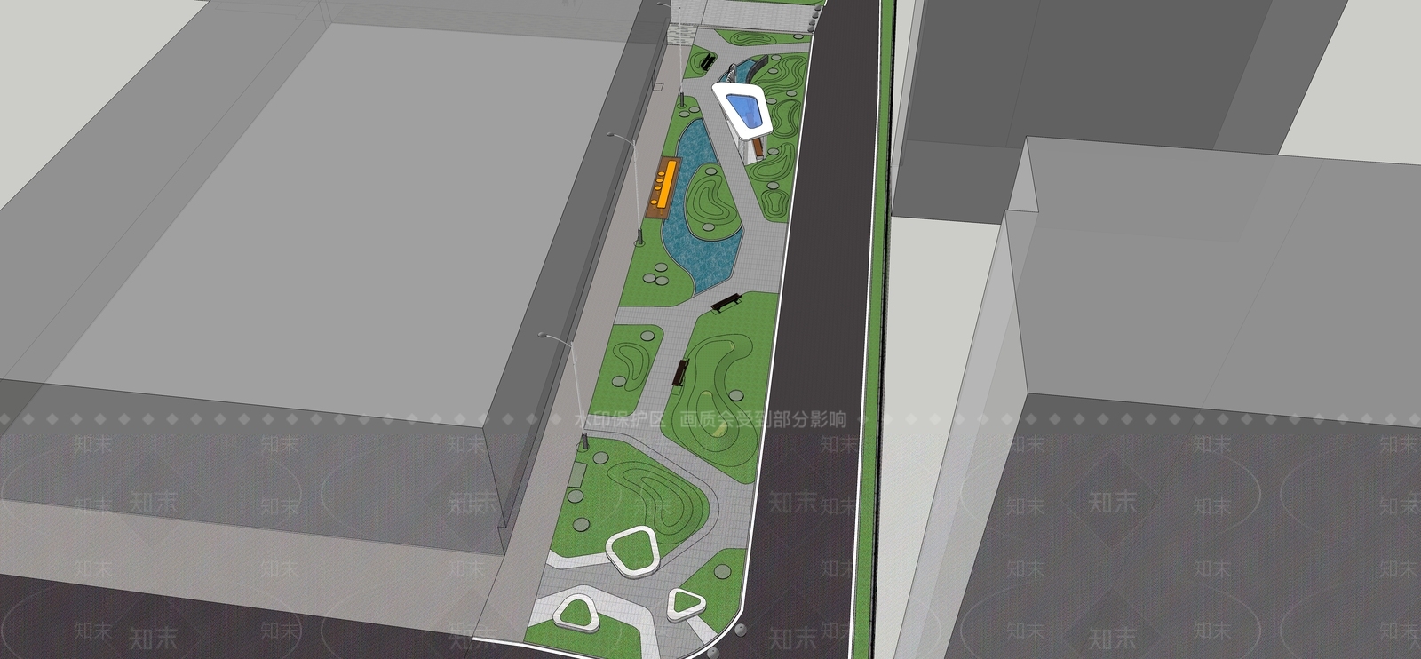 现代口袋公园SU模型下载【ID:1192264144】