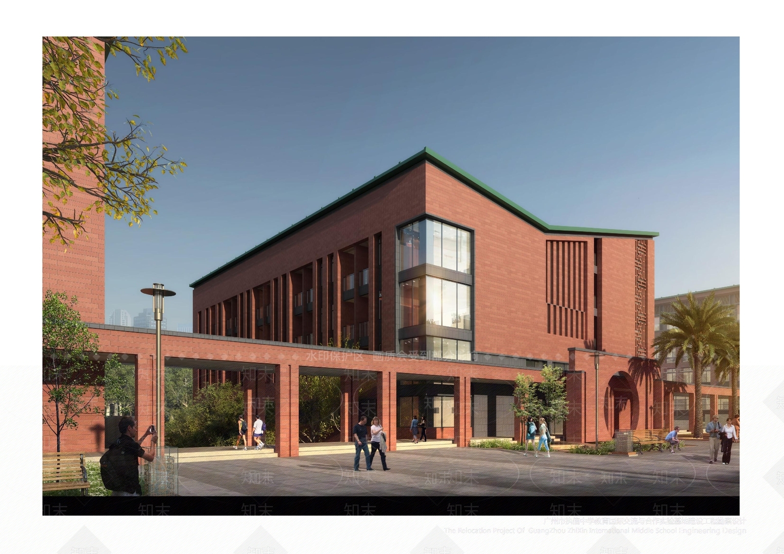 新中式现代学校建筑SU模型下载【ID:1192267024】
