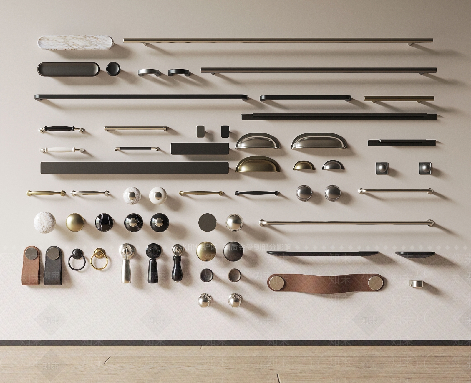 现代中古拉手SU模型下载【ID:1192273500】