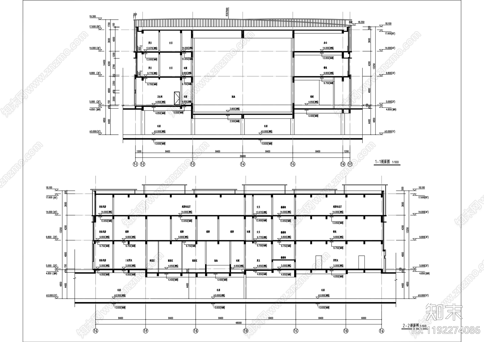 中式其他商业建筑cad施工图下载【ID:1192274086】