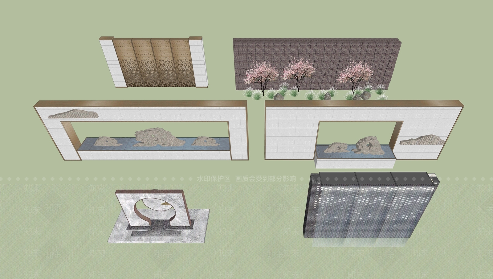 现代其他小品SU模型下载【ID:1192276497】