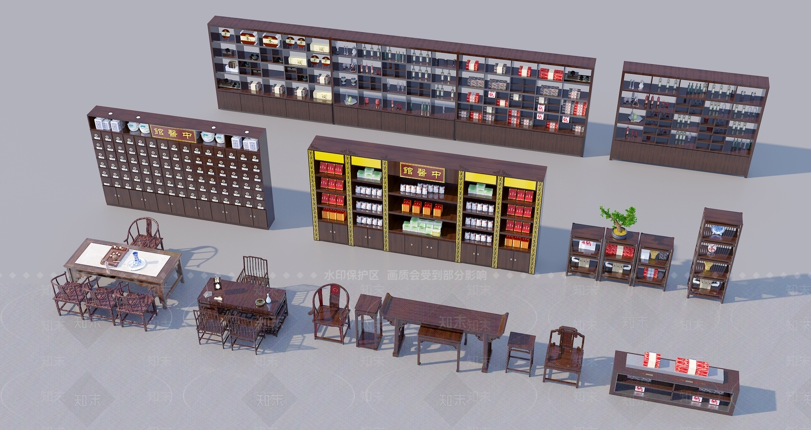 中式新中式其他展厅3D模型下载【ID:1192277098】