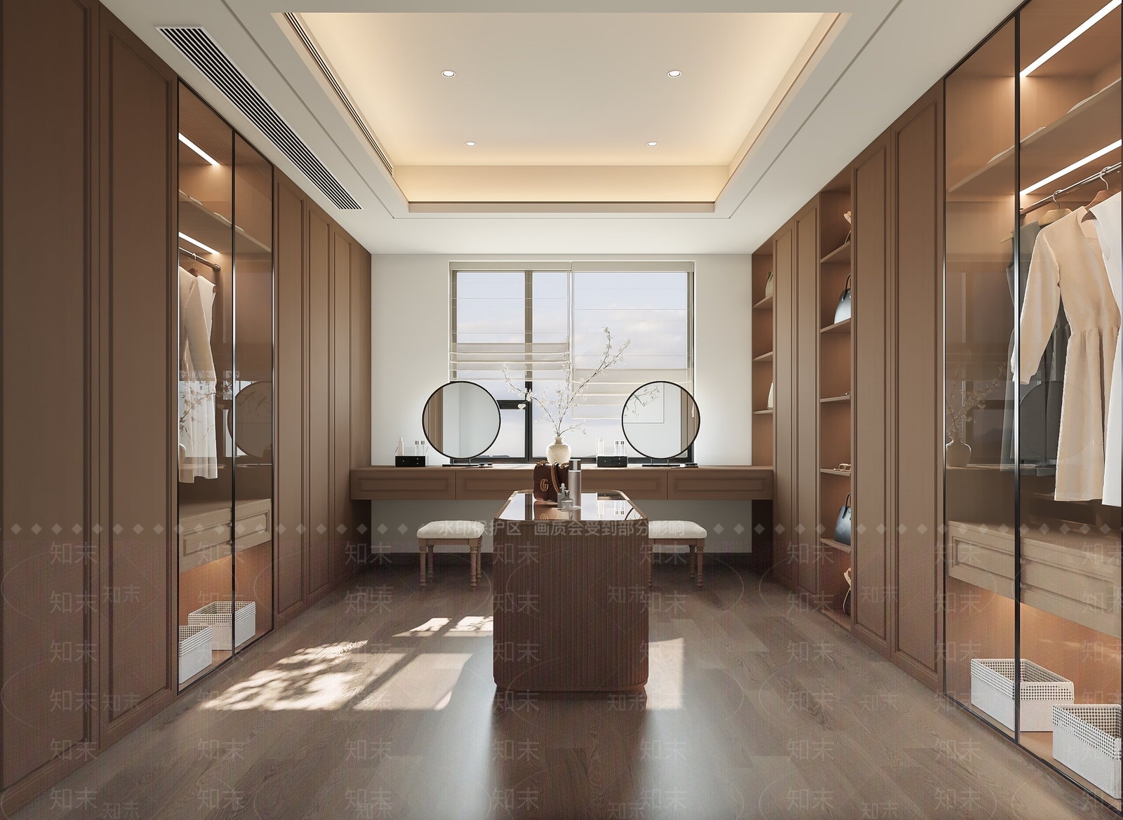 新中式衣帽间3D模型下载【ID:1192281619】