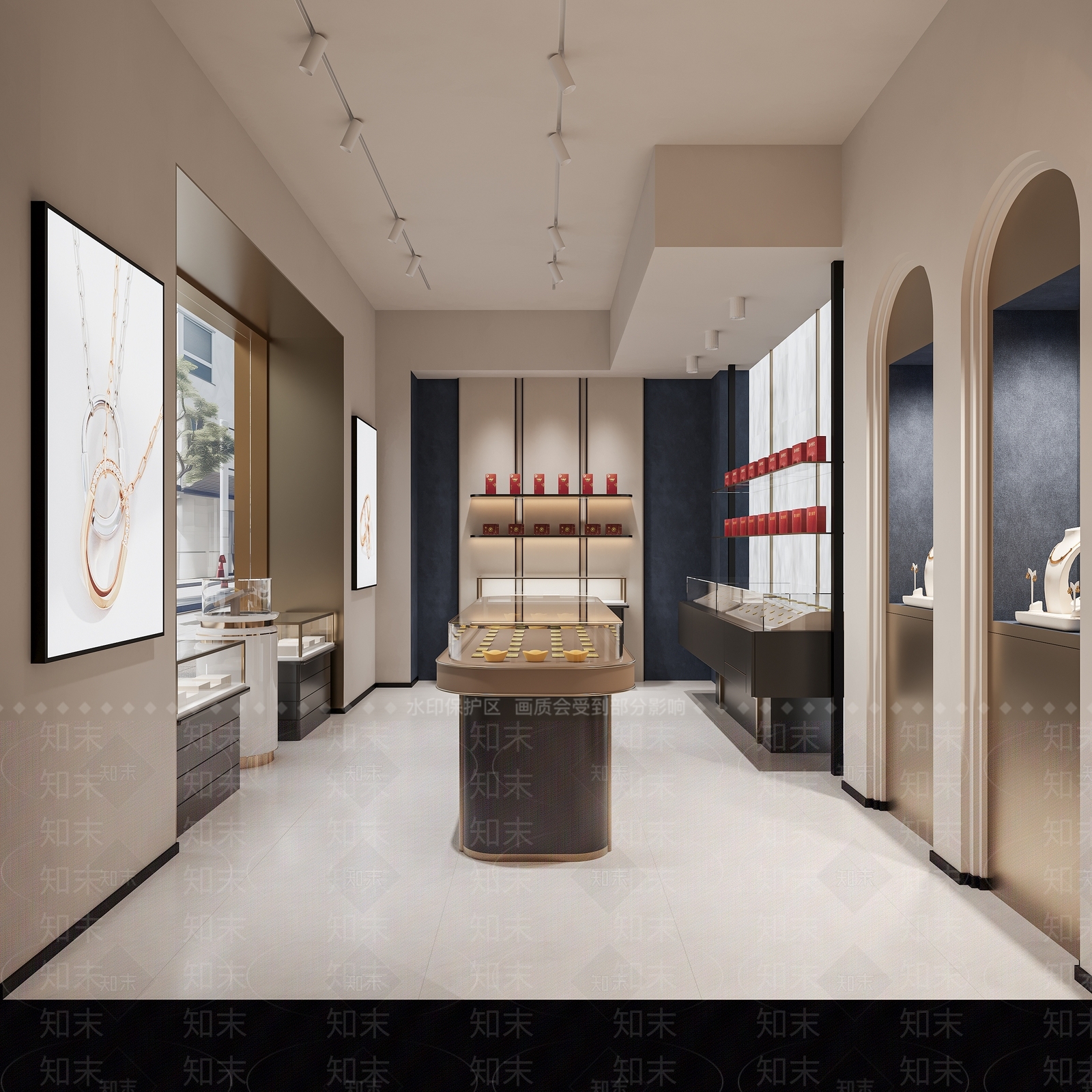 现代意式珠宝店3D模型下载【ID:1192278864】