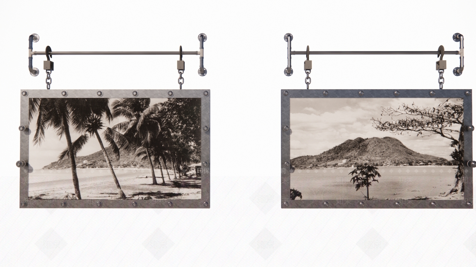 现代新中式相框SU模型下载【ID:1192278640】