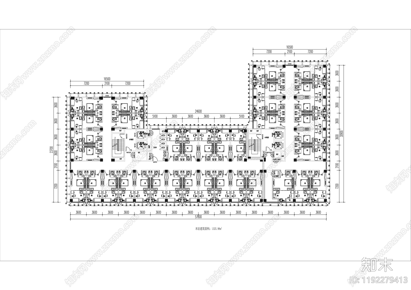 现代住宅楼建筑施工图下载【ID:1192279413】