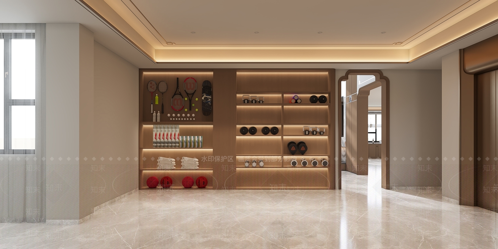 现代健身房3D模型下载【ID:1192281488】