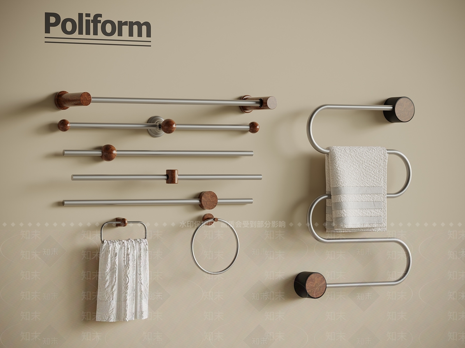 毛巾架3D模型下载【ID:1192280424】