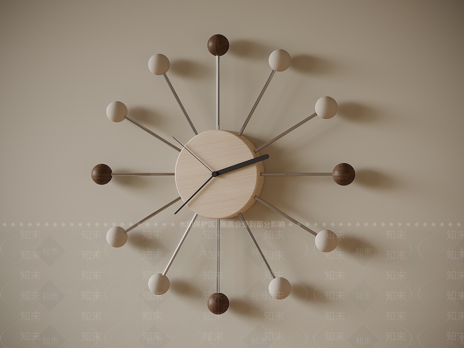 现代钟表SU模型下载【ID:1192281005】