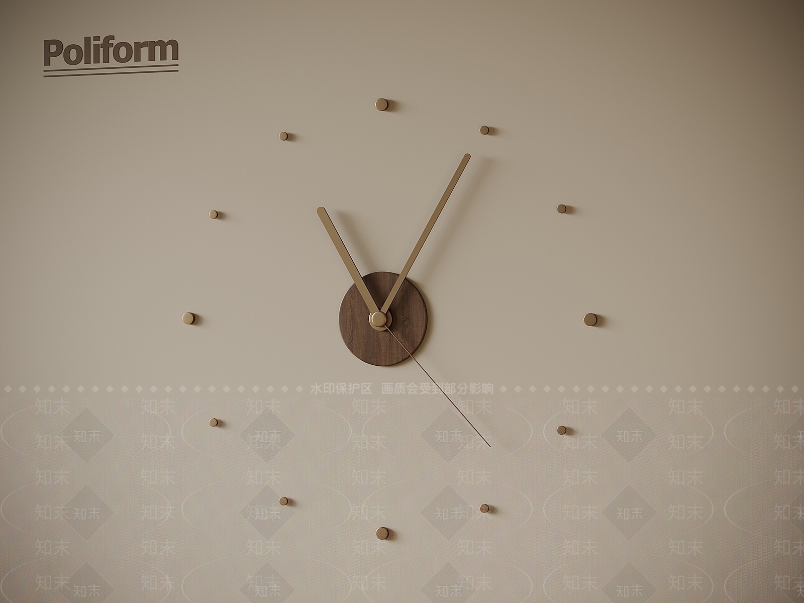现代钟表SU模型下载【ID:1192281321】