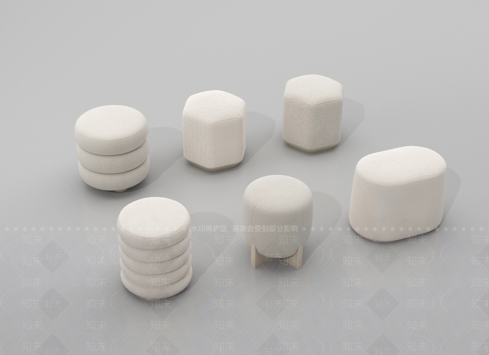 现代其他凳子3D模型下载【ID:1192288301】