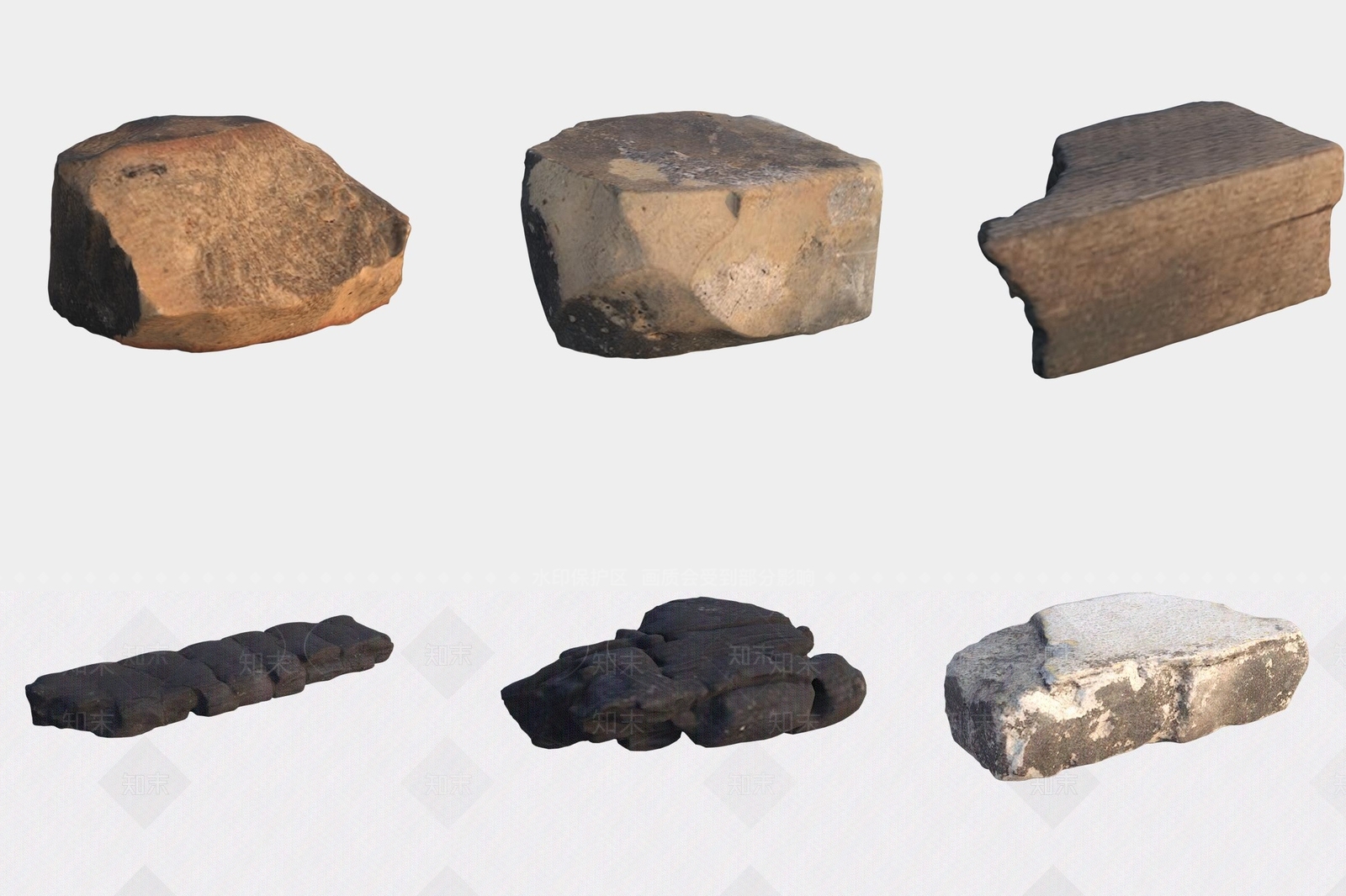 现代石头3D模型下载【ID:1192288505】
