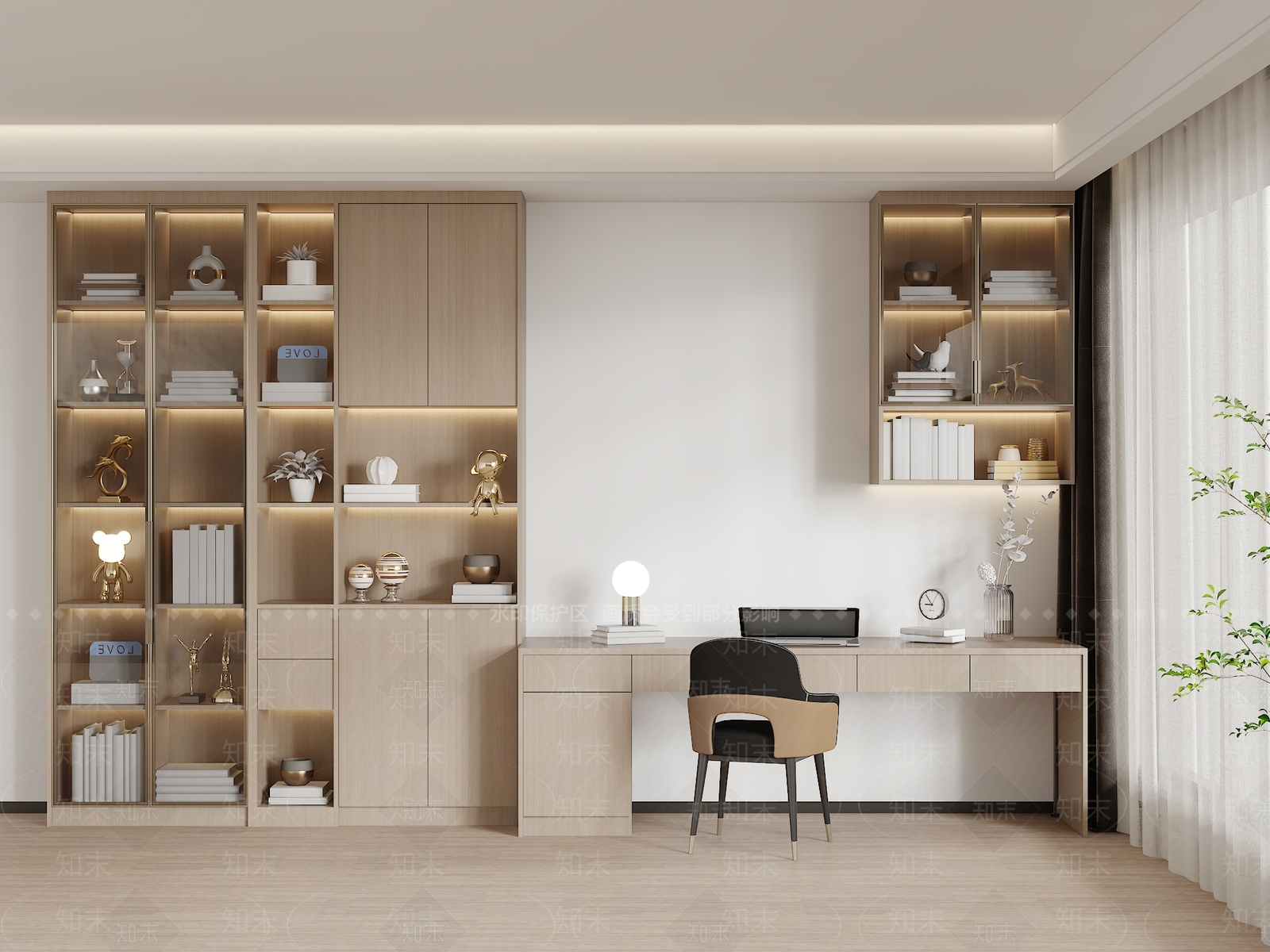 现代书柜SU模型下载【ID:1192288622】