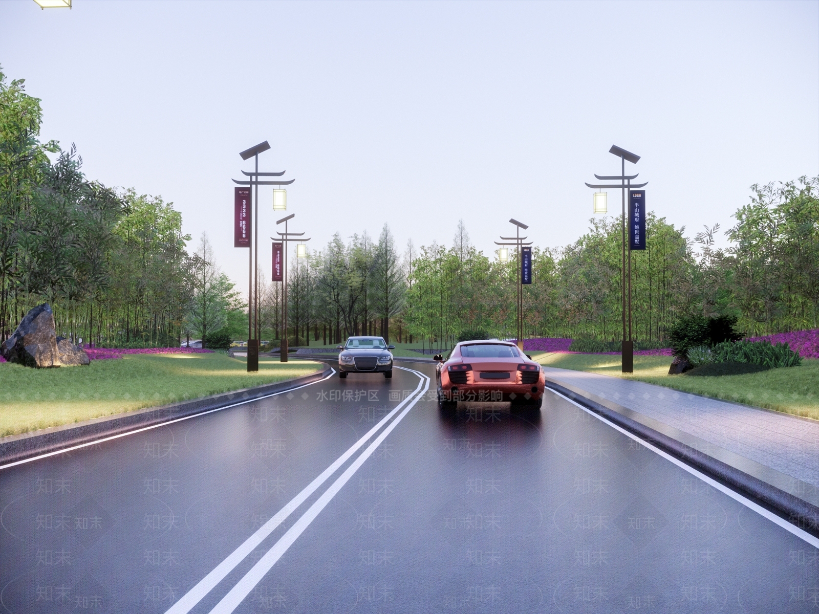现代园路SU模型下载【ID:1192291831】