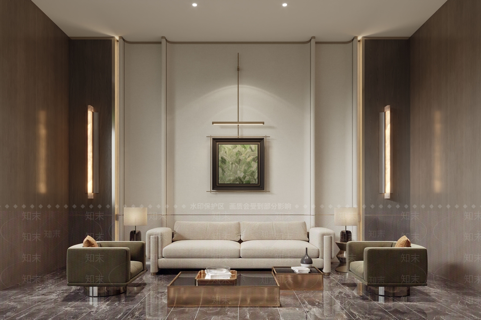 现代沙发组合3D模型下载【ID:1192292984】