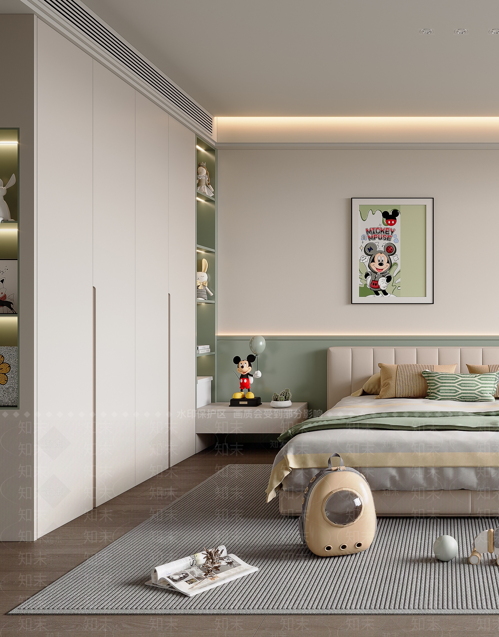 现代家居卧室3D模型下载【ID:1192295778】