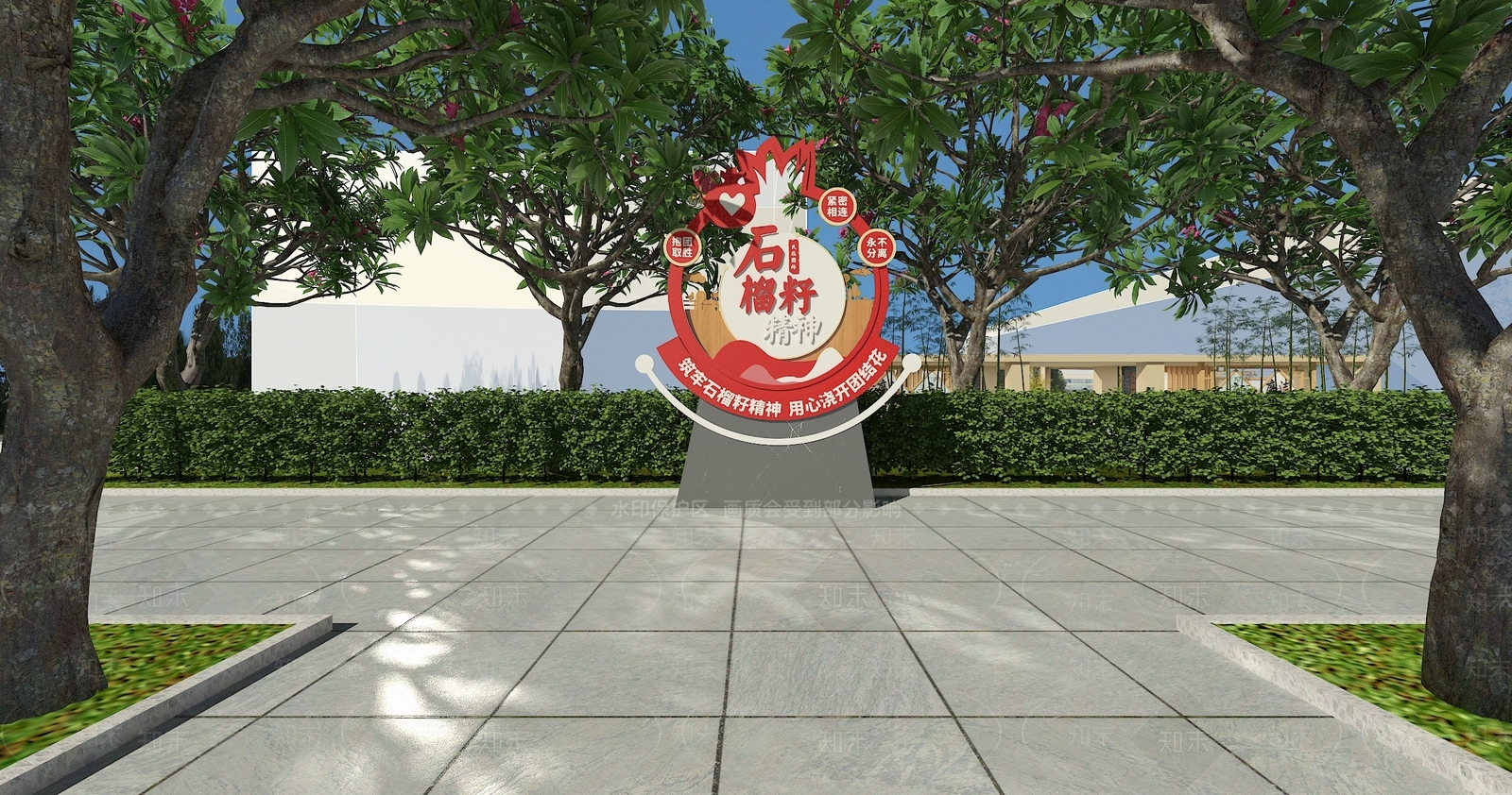现代新中式景观雕塑3D模型下载【ID:1192298447】