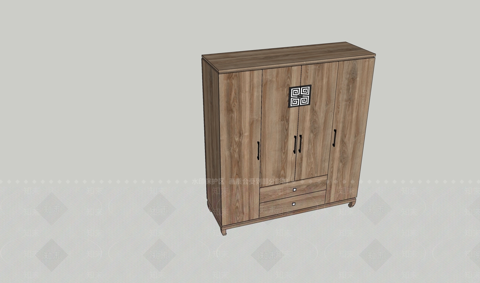 新中式储物柜SU模型下载【ID:1192298451】