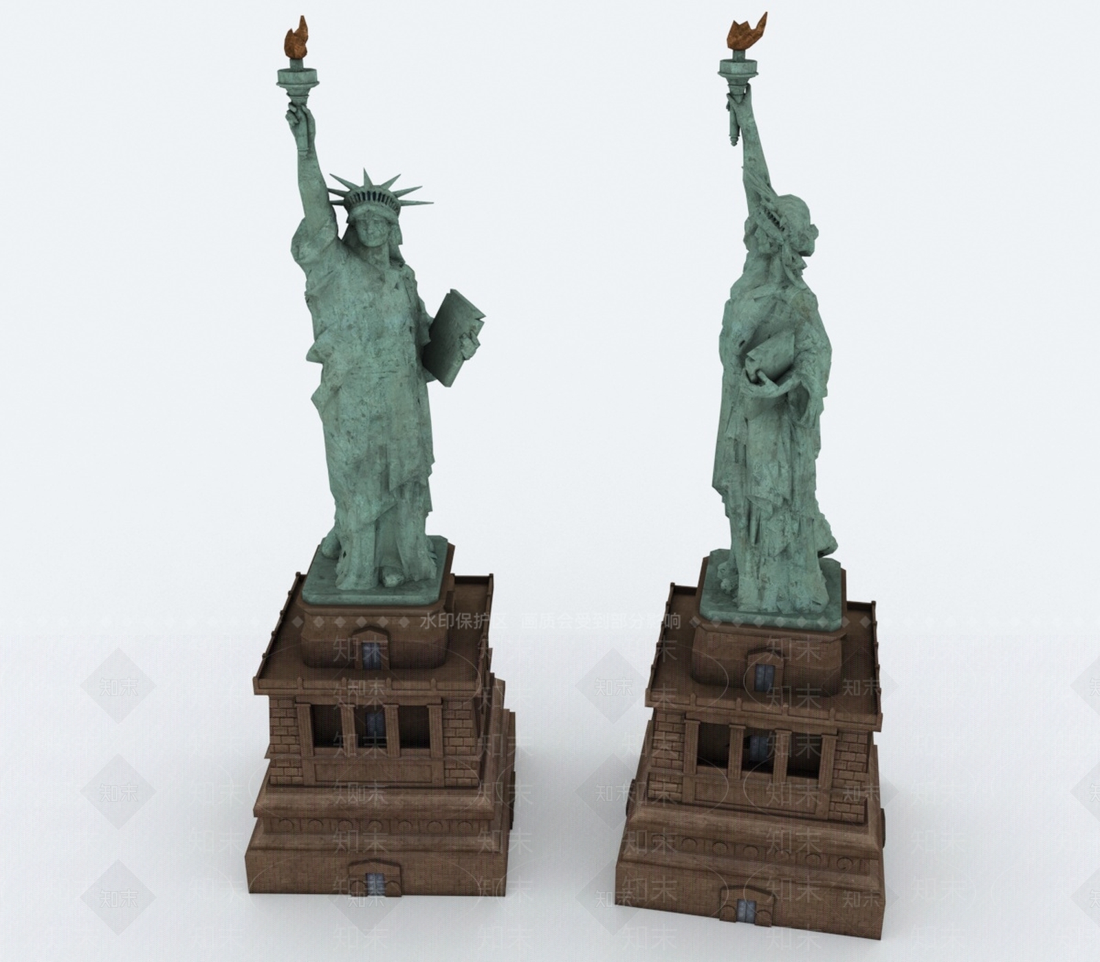 美式景观雕塑3D模型下载【ID:1192902110】