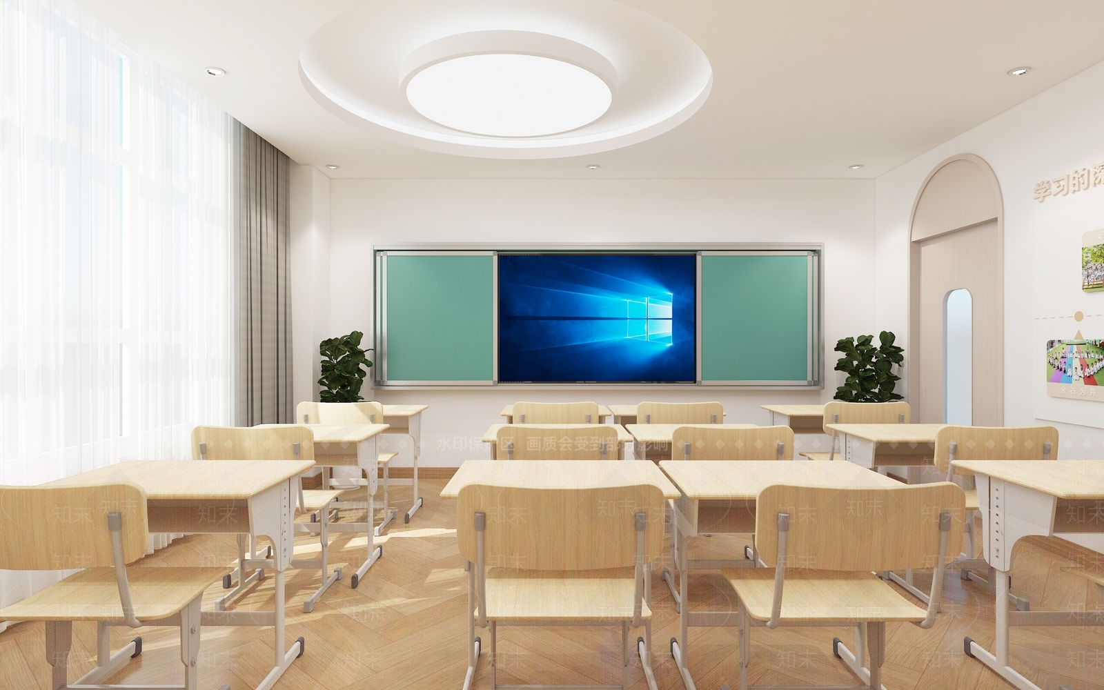 现代教室3D模型下载【ID:1192306494】