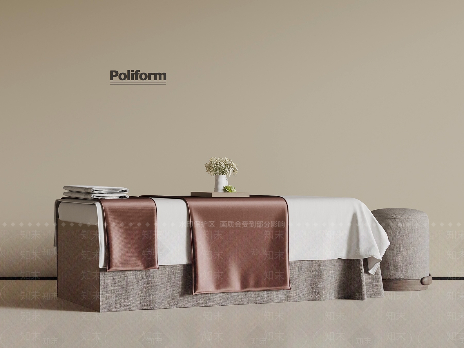 现代按摩床3D模型下载【ID:1192307075】