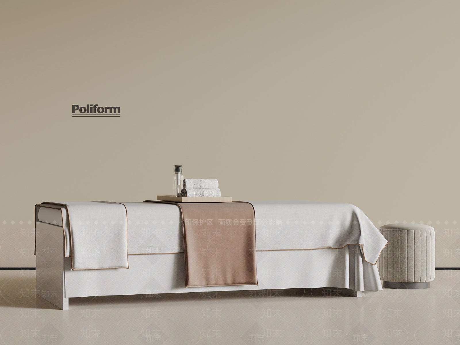 现代按摩床3D模型下载【ID:1192307470】