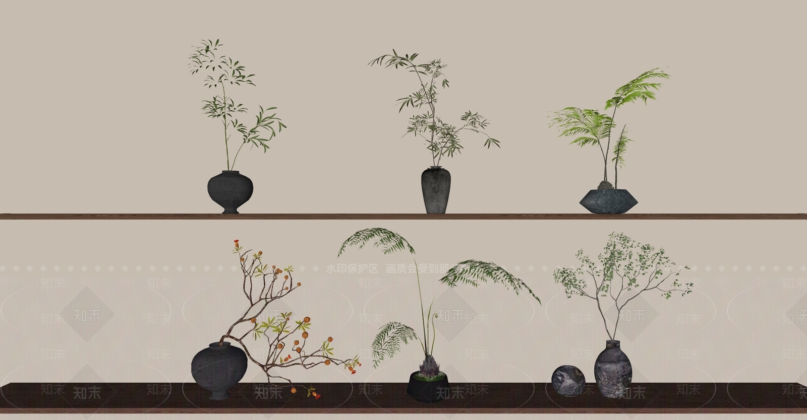 新中式花瓶SU模型下载【ID:1192307514】