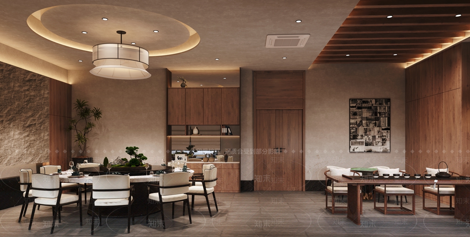 现代侘寂包厢3D模型下载【ID:1192310386】