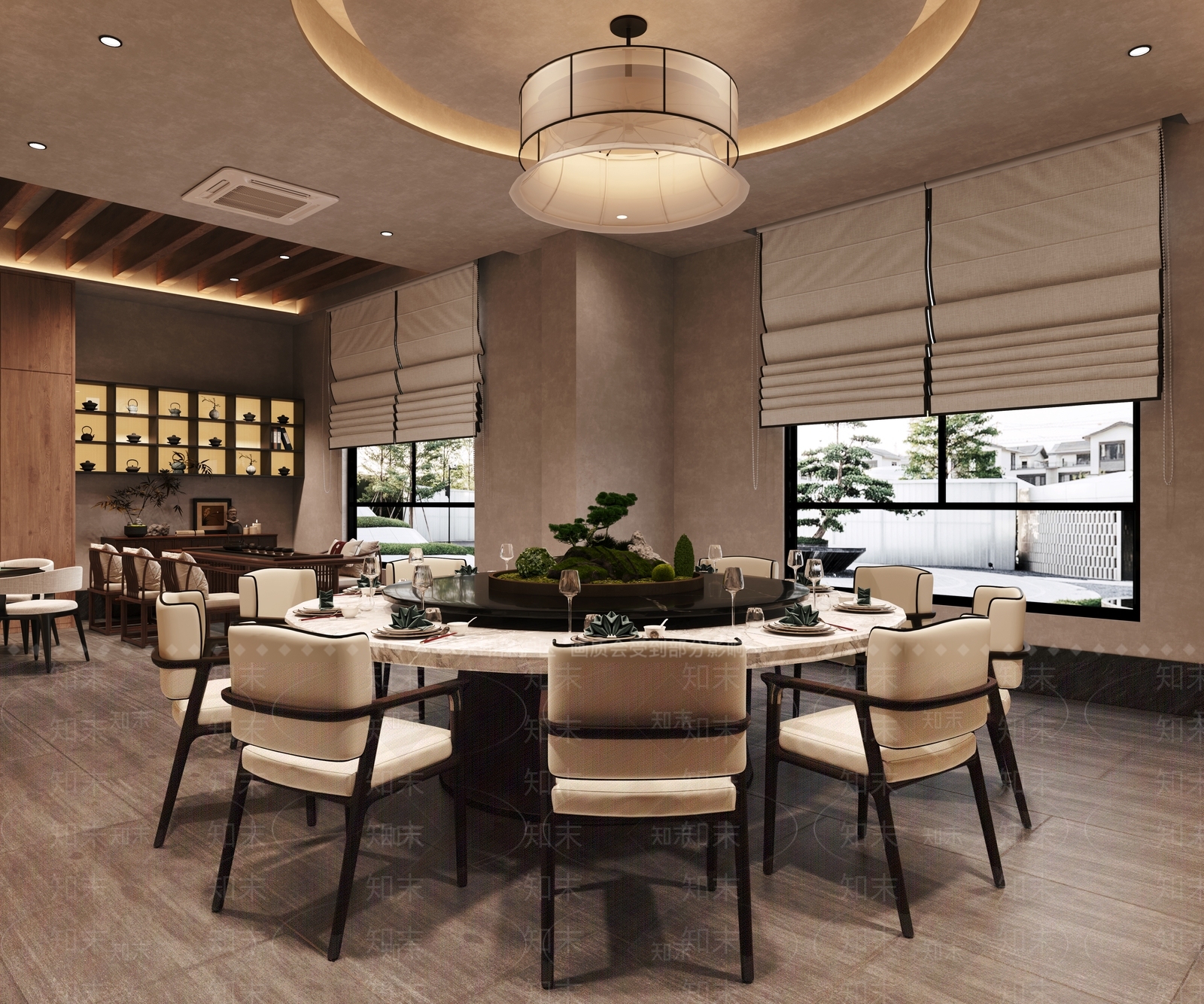 现代侘寂包厢3D模型下载【ID:1192310386】