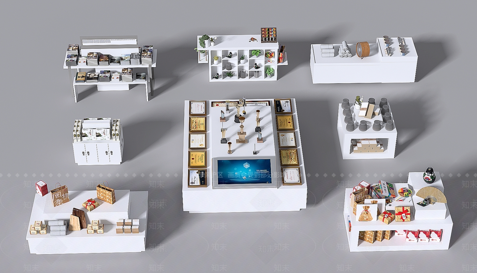 现代中式其他展厅3D模型下载【ID:1192315723】