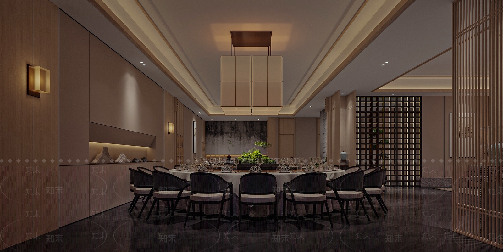 新中式包厢3D模型下载【ID:1192317175】