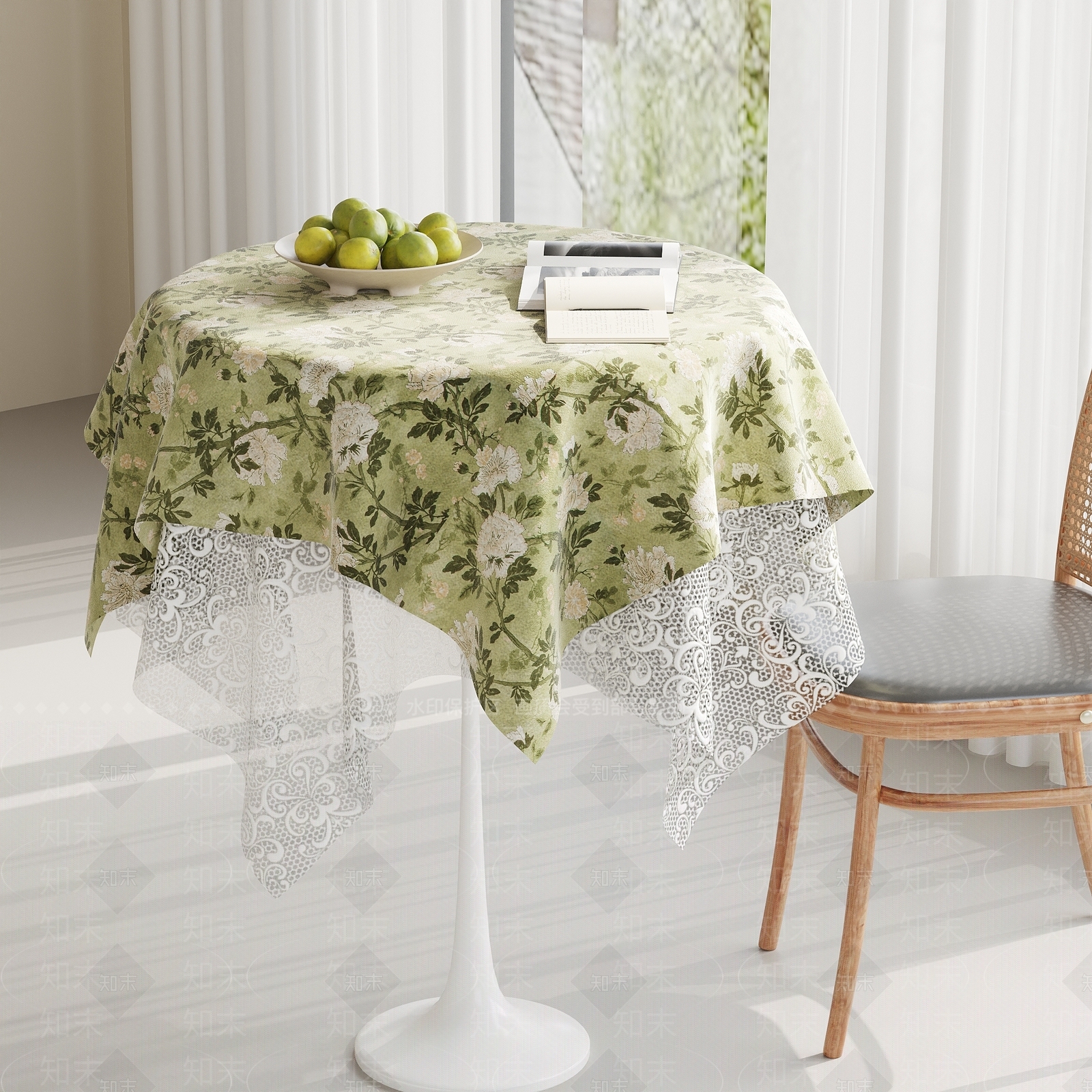 法式桌布3D模型下载【ID:1192319029】