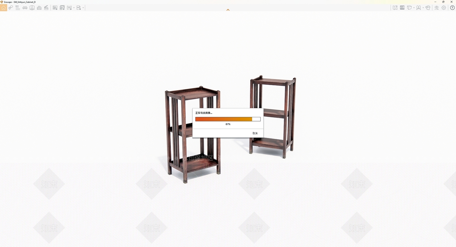 现代置物架SU模型下载【ID:1192322454】