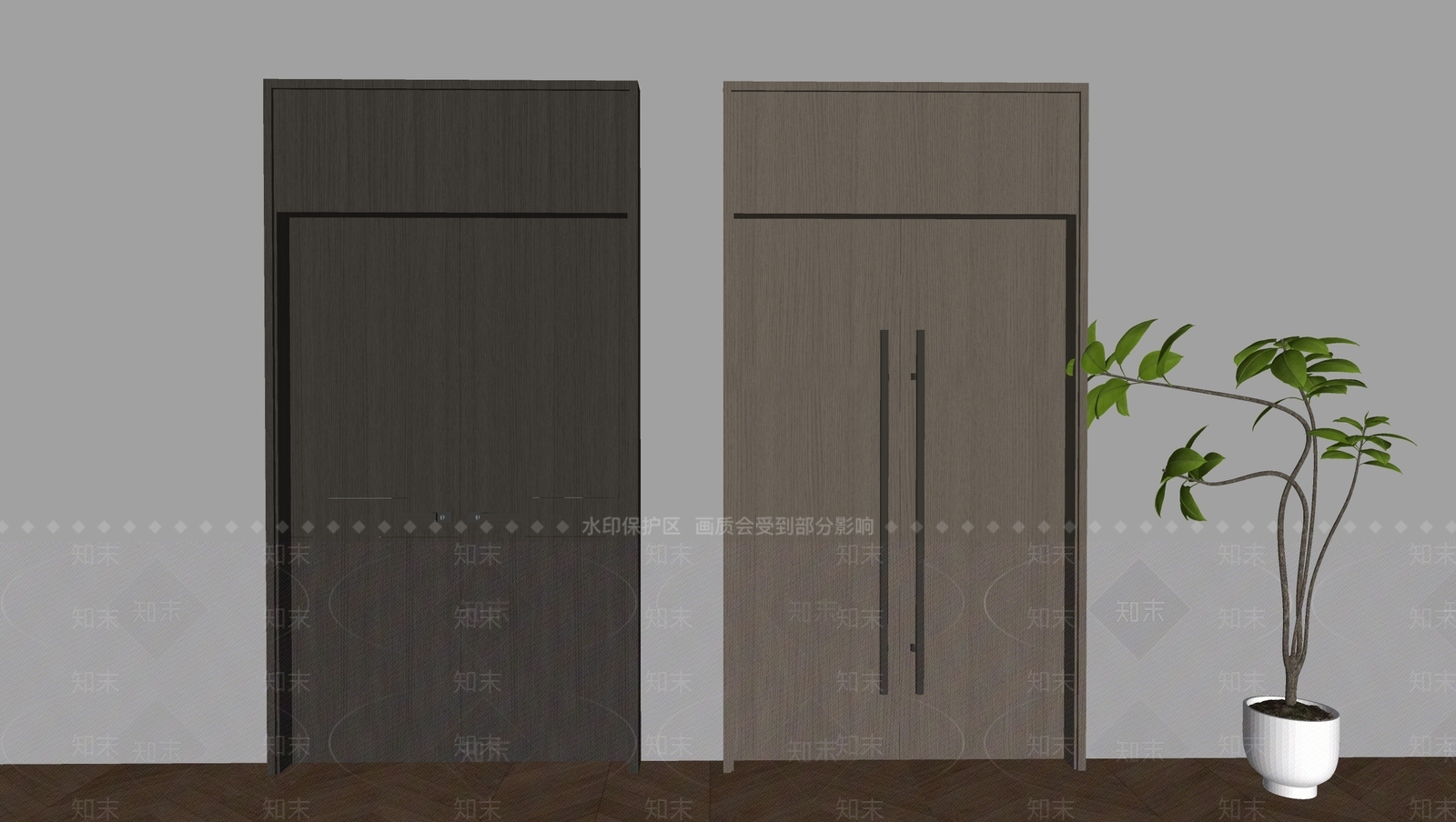 意式双开门SU模型下载【ID:1192324009】