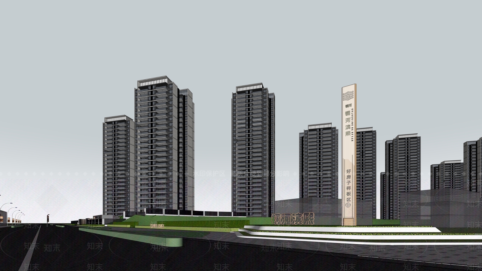 现代商业景观SU模型下载【ID:1192326863】
