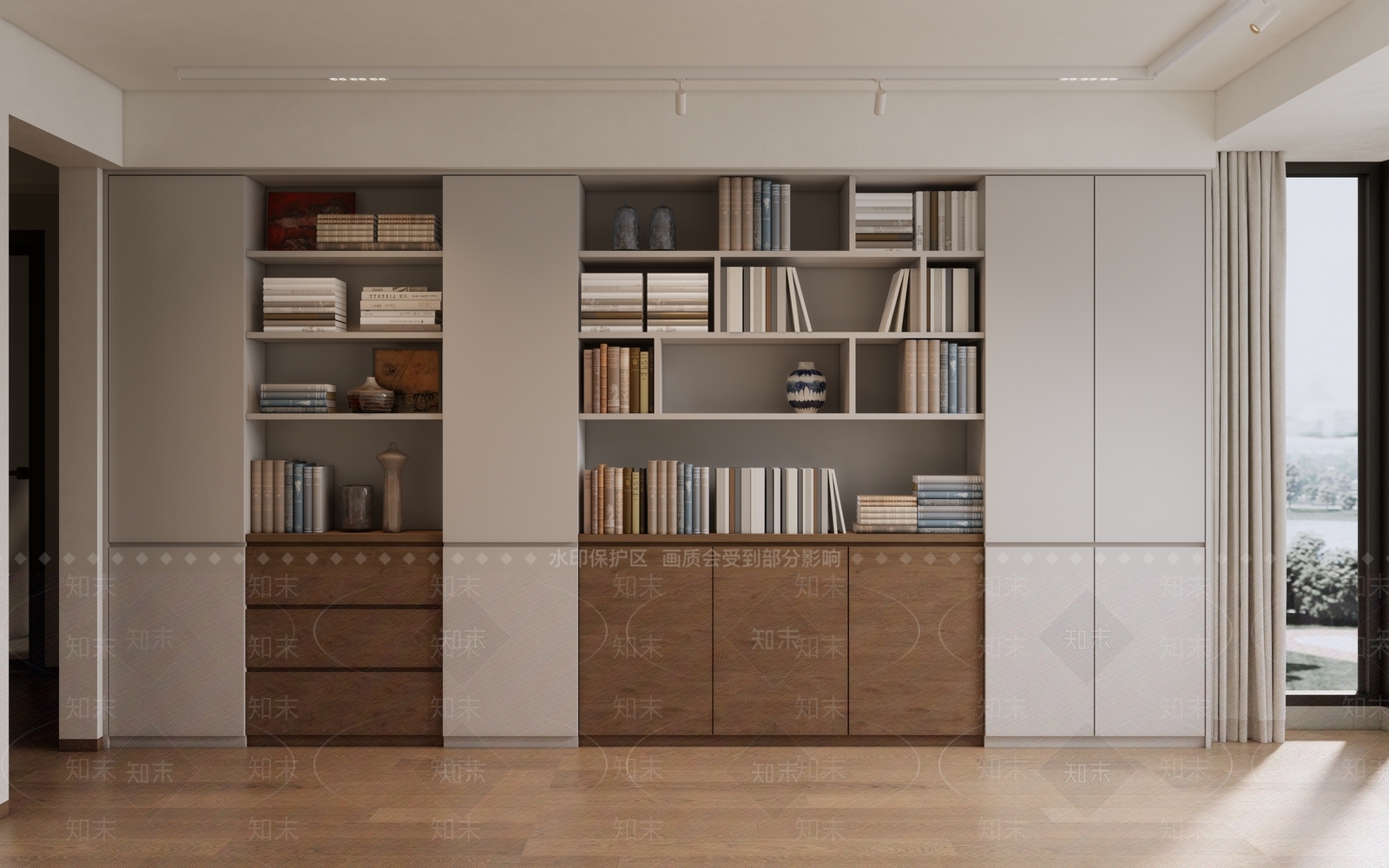 现代中古书房SU模型下载【ID:1192327387】