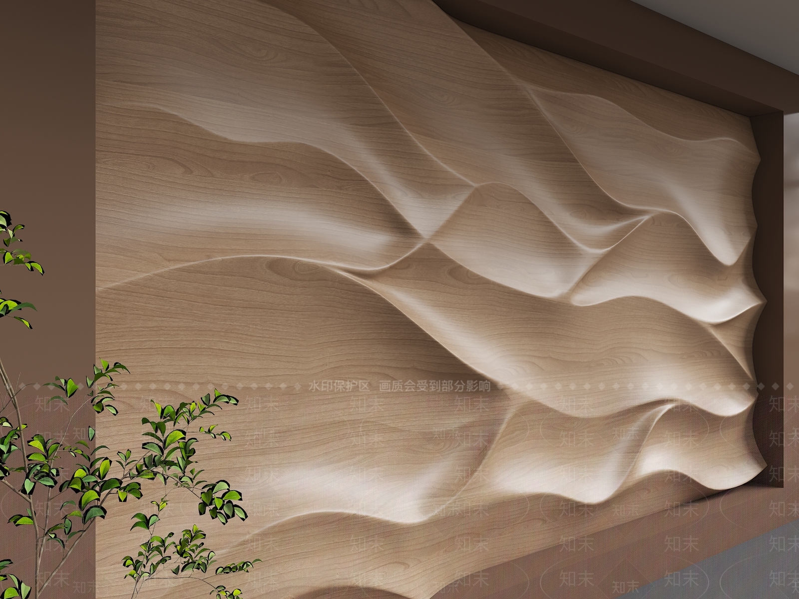 现代其他墙面3D模型下载【ID:1192327887】