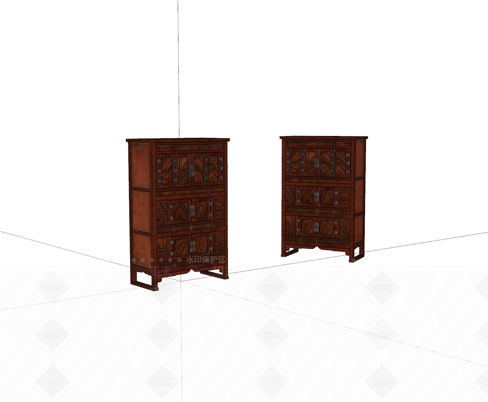 中式储物柜SU模型下载【ID:1192329469】