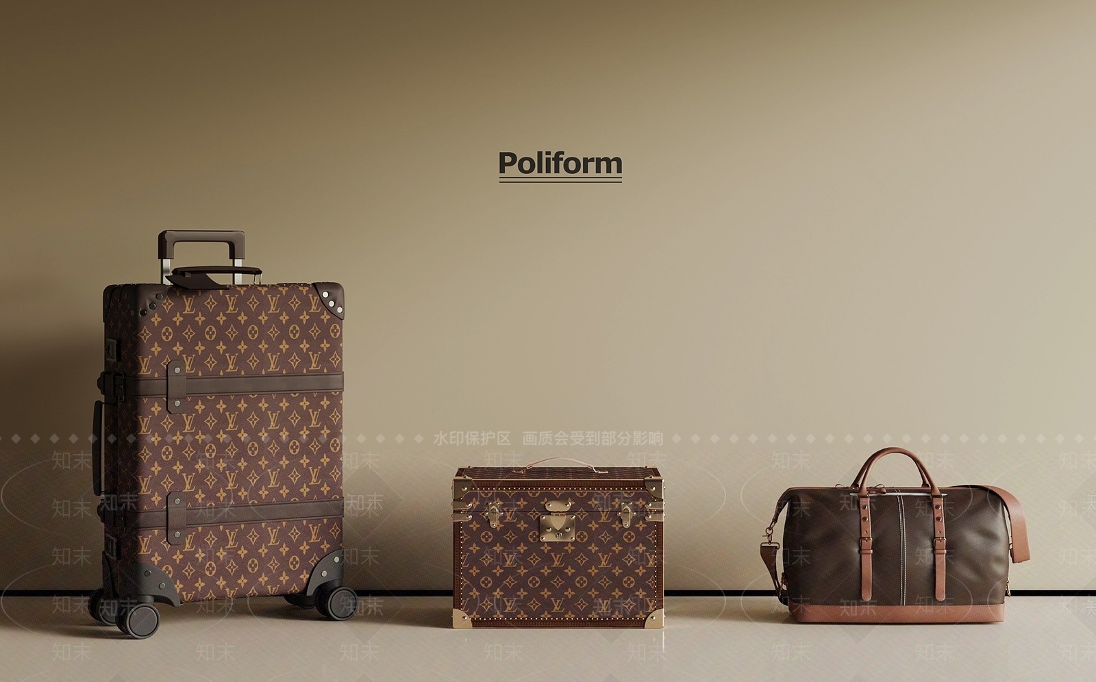 行李箱3D模型下载【ID:1192330326】