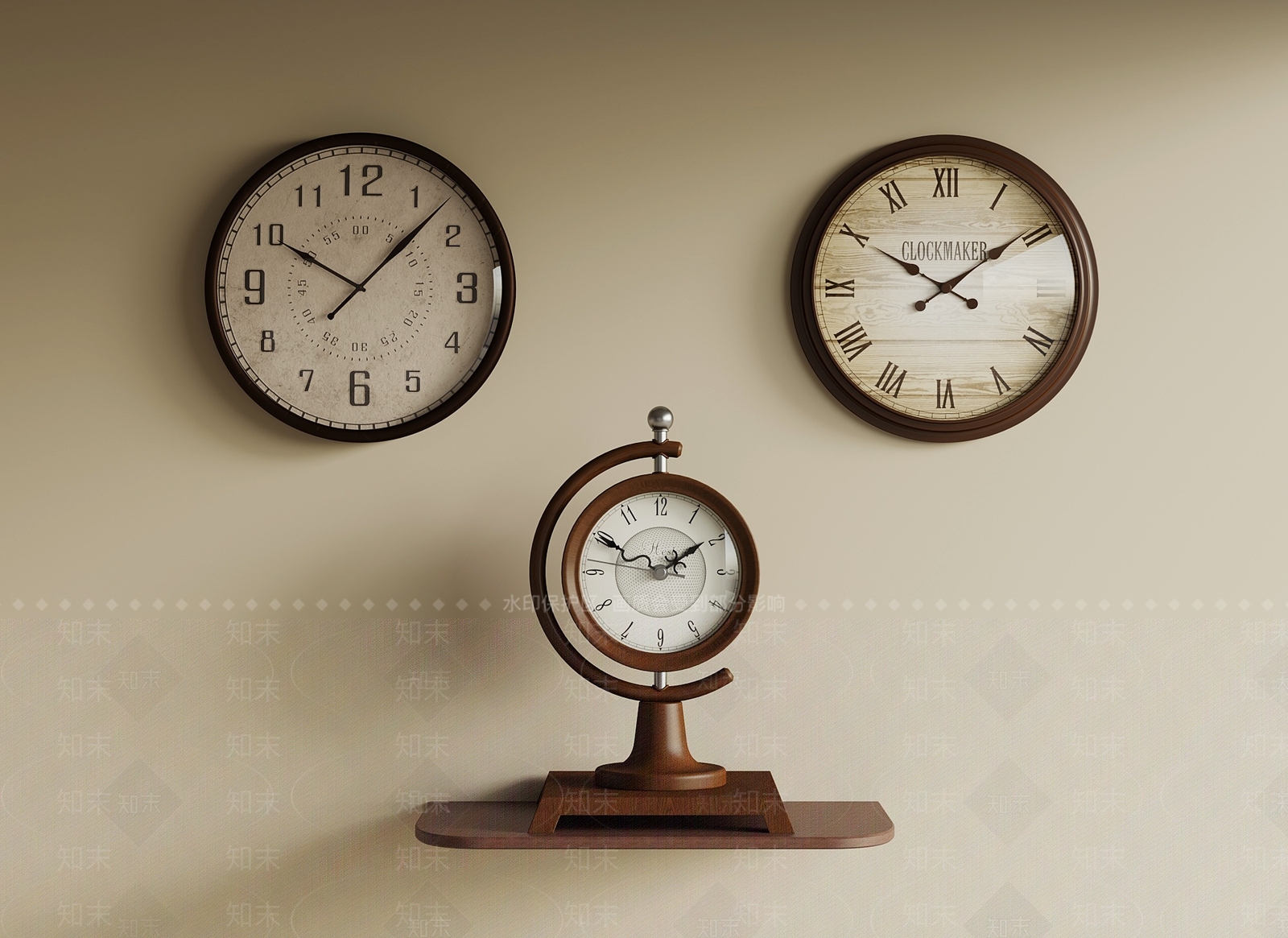 法式复古钟表SU模型下载【ID:1192331053】
