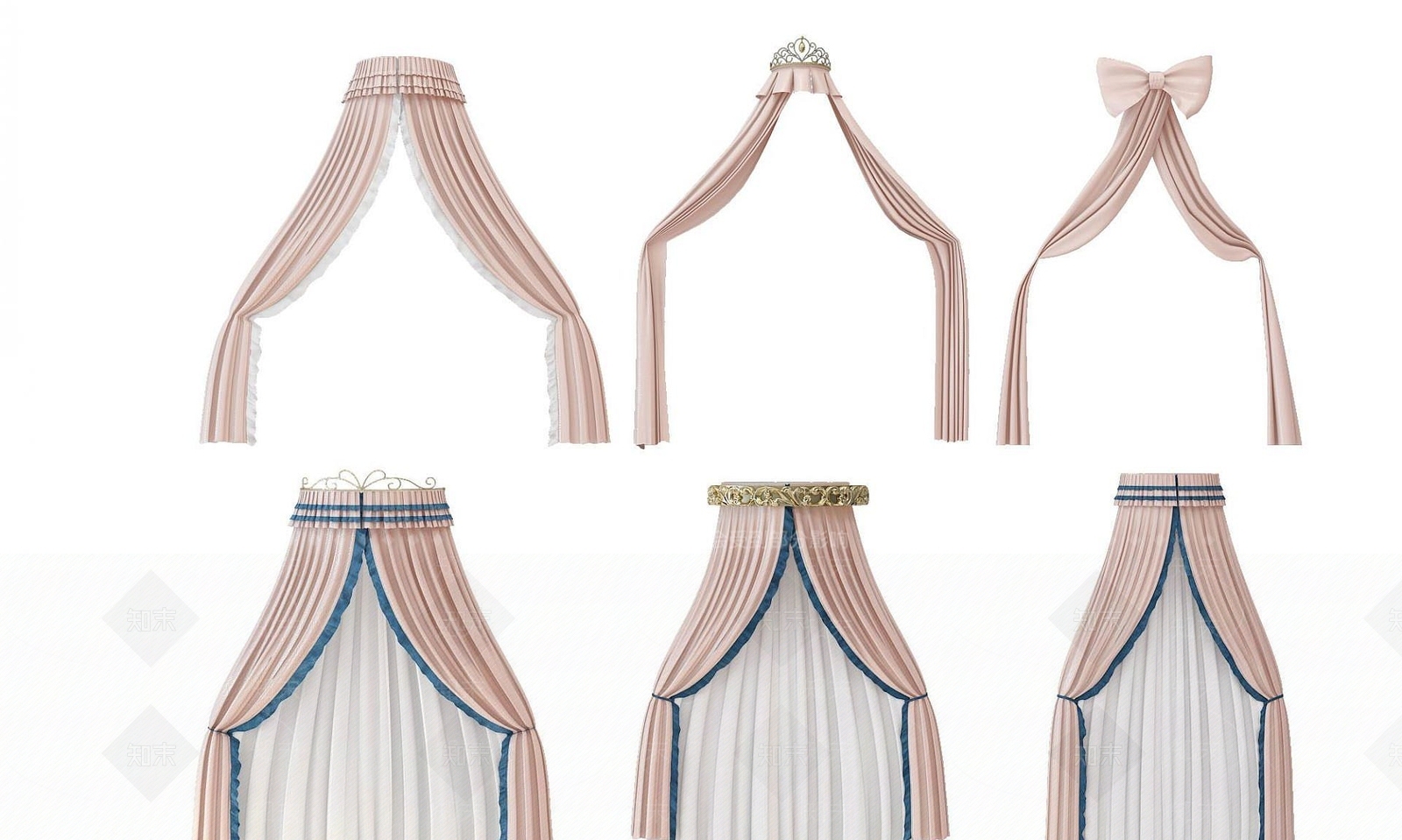 现代窗帘组合3D模型下载【ID:1192334488】