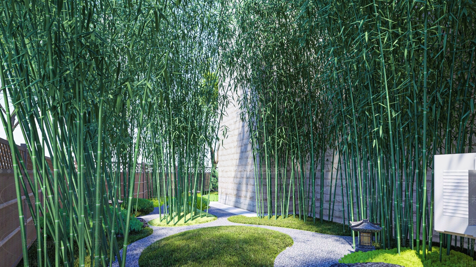 简约别墅庭院SU模型下载【ID:1192600977】